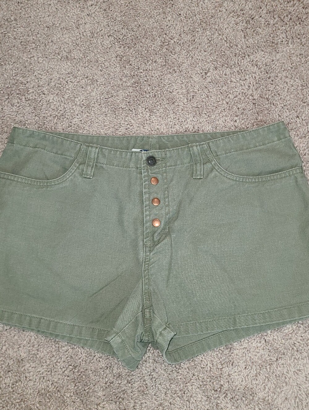 Vintage Old Navy Denim Jean Shorts Women's Size 12 Y2K 2002 Button Fly low rise